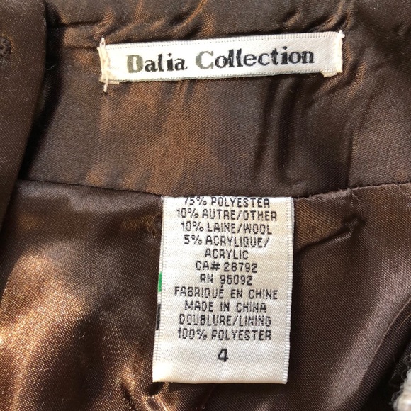 Dalia Collection Tan/Gray/White Tweed Skirt - Picture 3 of 5